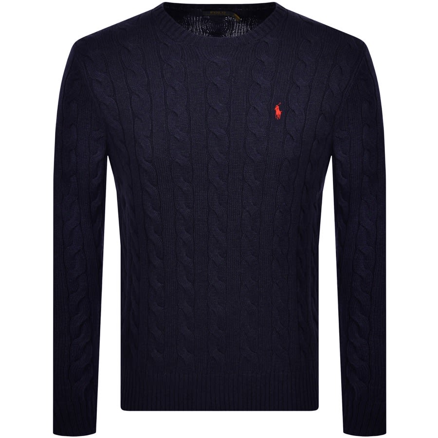 Alternative Image for ProductRalph Lauren Driver Crew Neck Knit Jumper Navy1